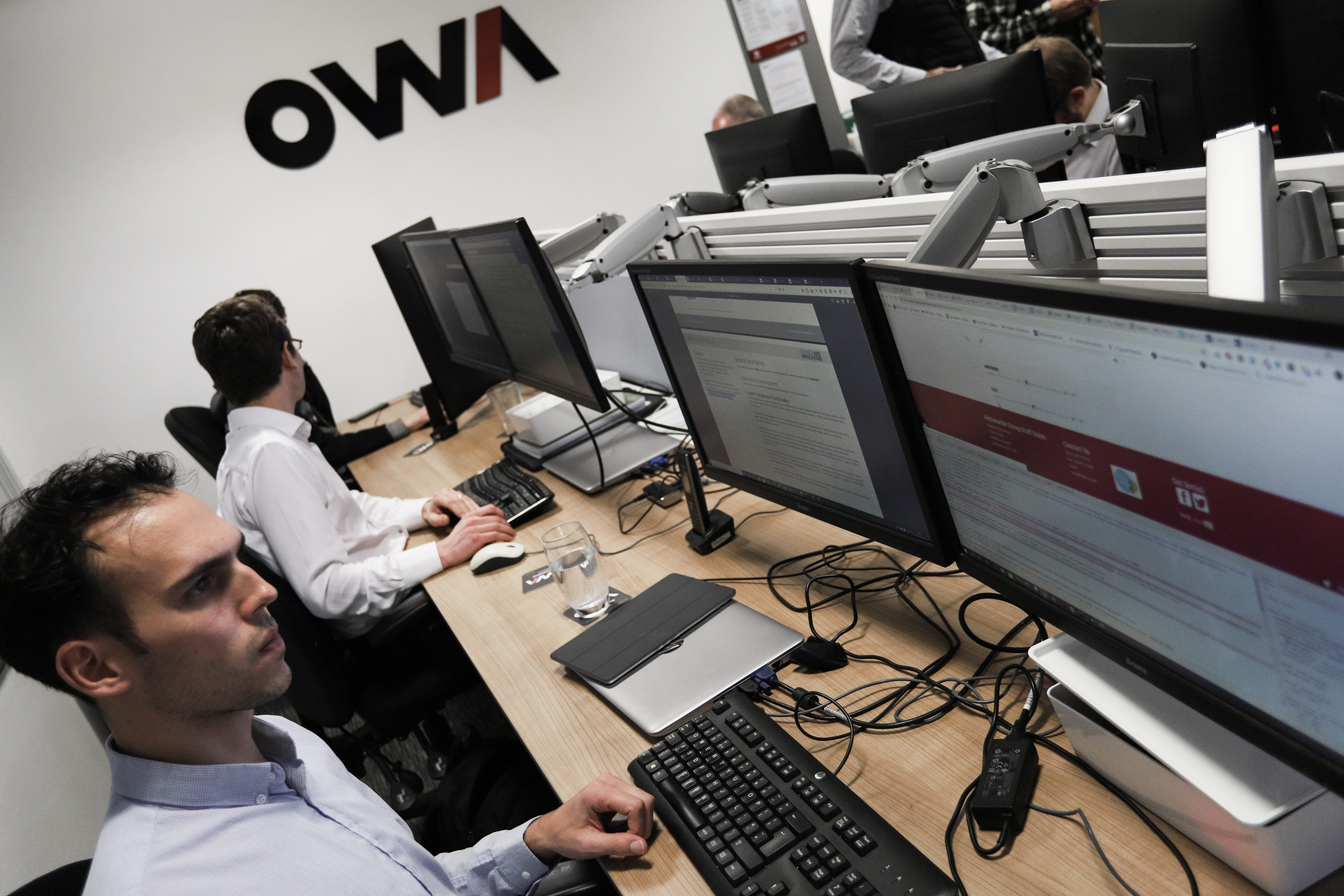 Team of developers working in an office
